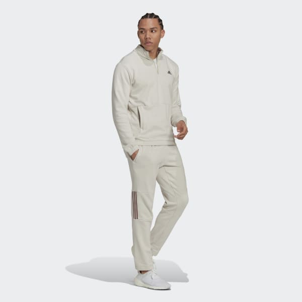 Bezowy 1/4 Zip Fleece Track Suit SS510