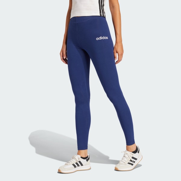 Niebieski Legginsy Essentials Linear Cotton