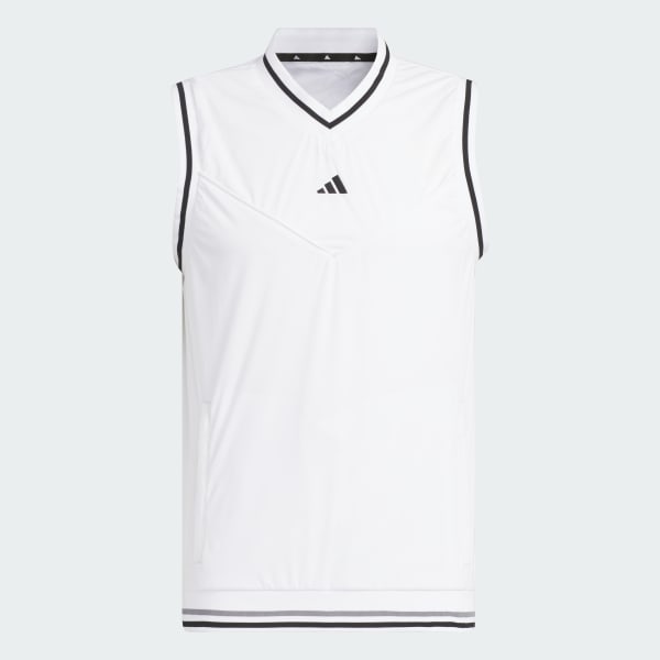 White Woven Stretch Vest for All Gender