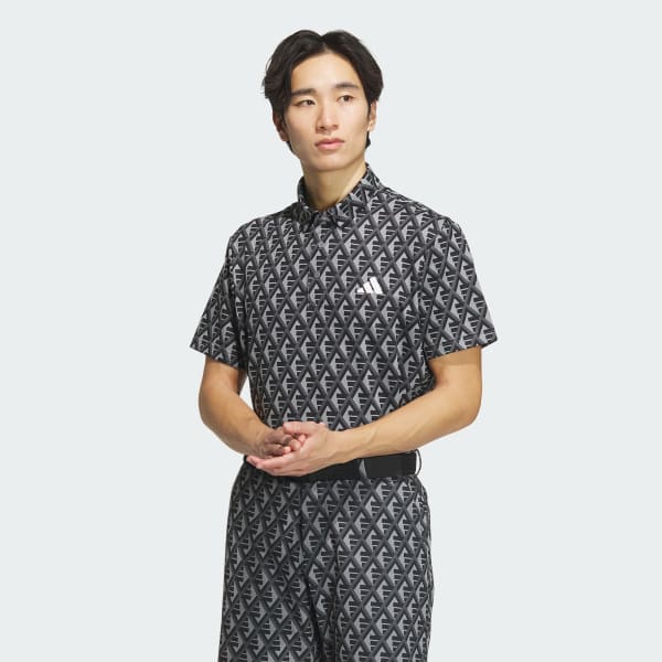 Grey AEROREADY AOP Short Sleeve Polo Shirt
