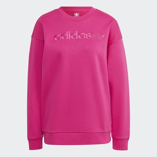 adidas Boyfriend Crew Sweatshirt Burgundy adidas New Zealand