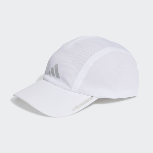 Putih Topi Running Four-Panel Mesh AEROREADY