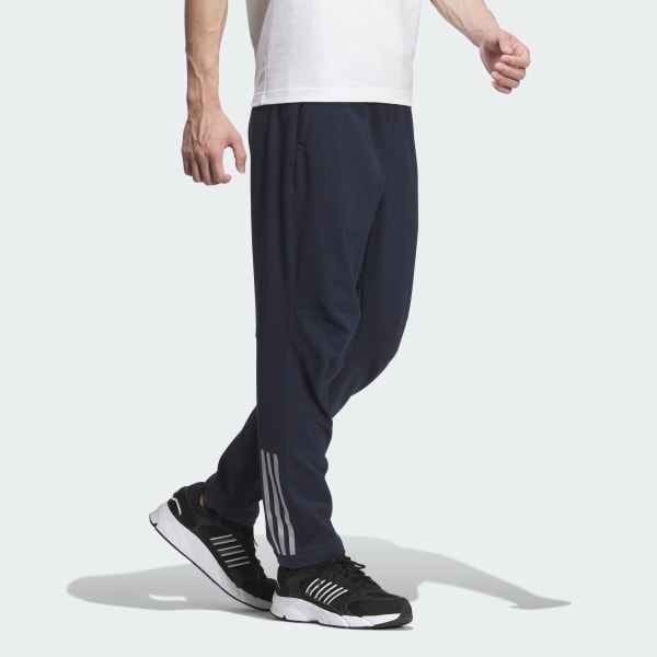 ブルー マストハブ スモールロゴ レギュラーフィット ボンデッドフリース フルレングスパンツ