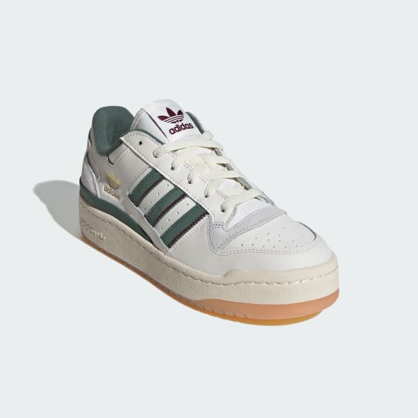 White Forum Bold Stripes Shoes