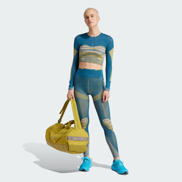 Bleu Haut manches longues de yoga sans coutures adidas by Stella McCartney TrueStrength