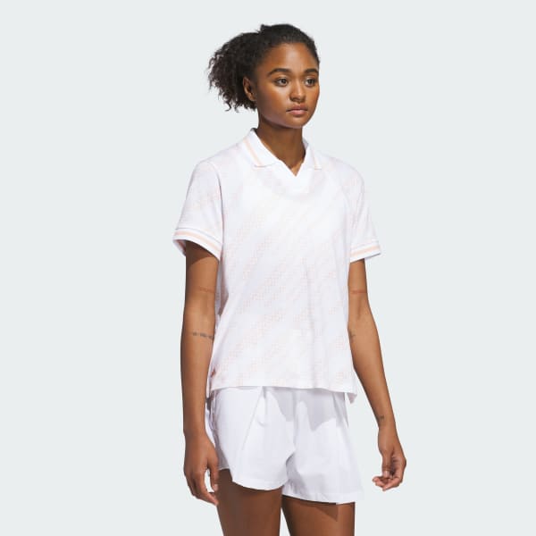 White Go-to Printed Polo Shirt