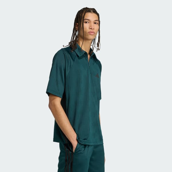 adidas Stadium Jacquard Polo Tee - Green | Free Shipping