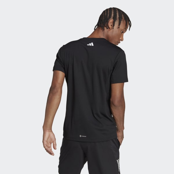 Black Run Icons 3 Bar Logo T-Shirt