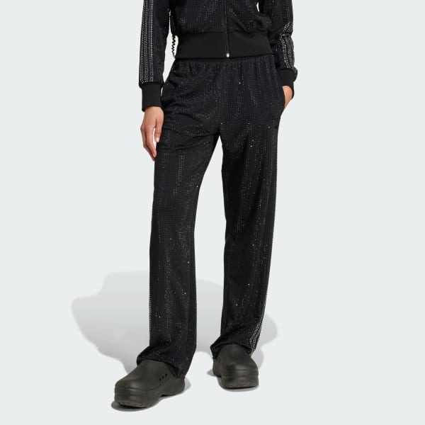 adidas Atlanta Print Rhinestone Track Pants Black adidas Australia