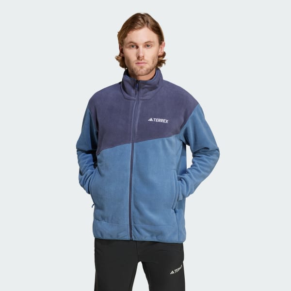Adidas Terrex Multi Full Zip Fleece Jacket Wonder Steel L Mens Hiking Jackets
