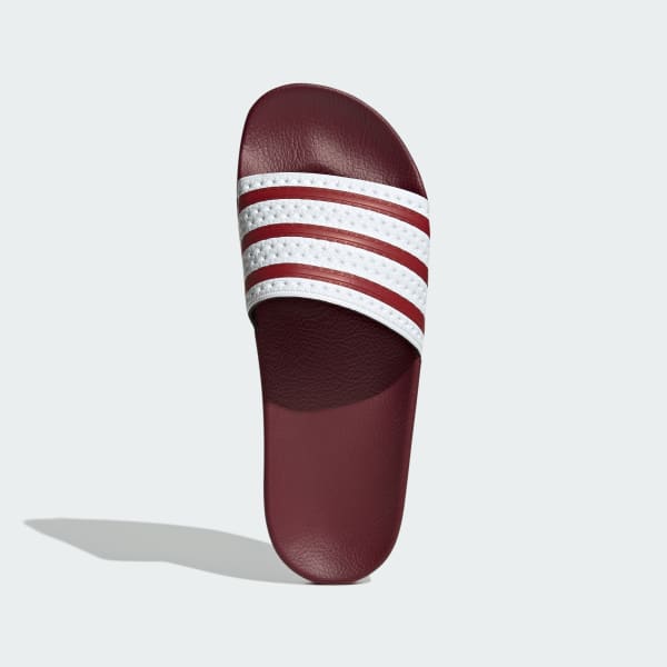 White Adilette Slides
