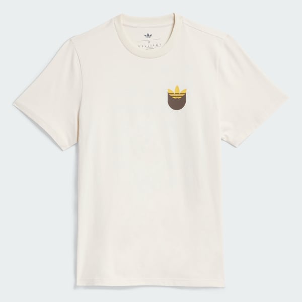 Branco Camiseta Skateboarding Trefoil Shadow
