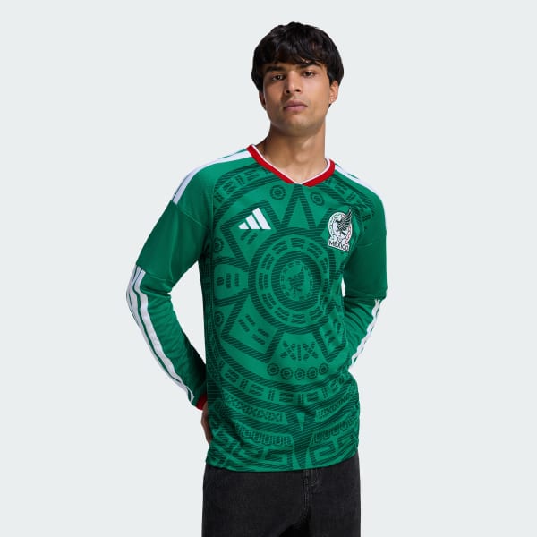 Groen Mexico 26 Thuisshirt met Lange Mouwen