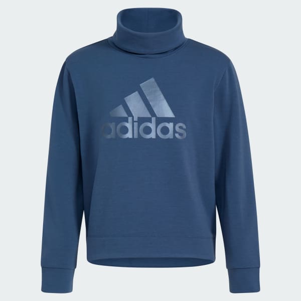 adidas Long Sleeve Mock Neck Pullover Sweatshirt