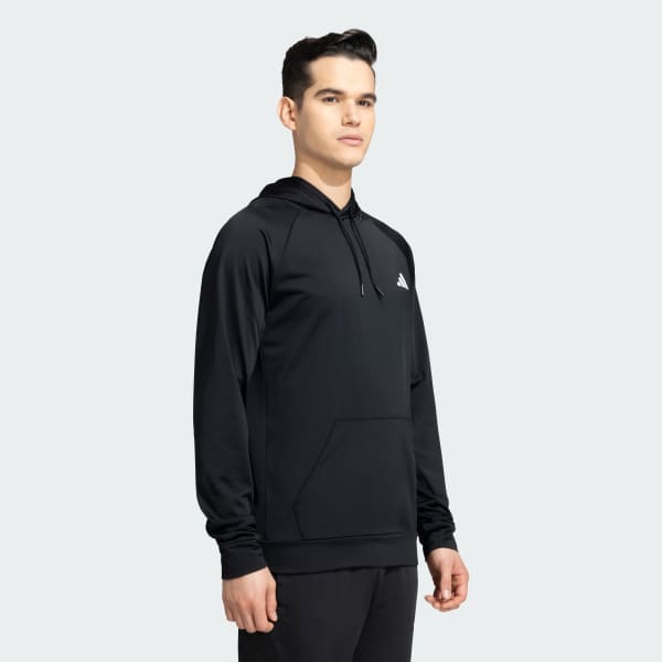 Black GYM+TRAINING SMALL LOGO HOODIE