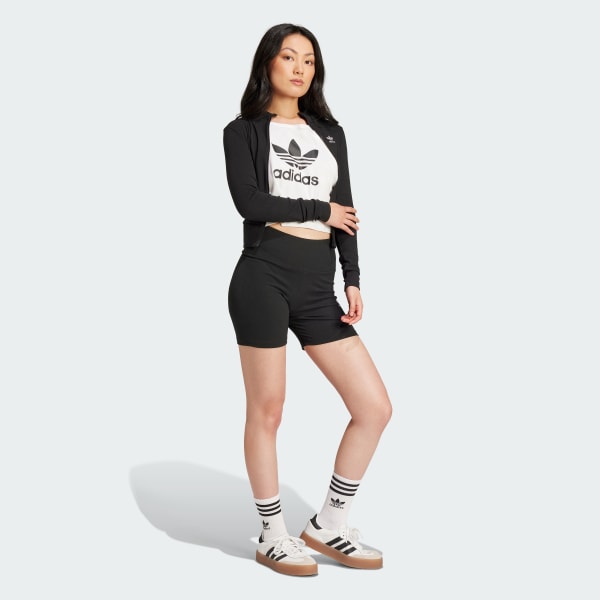 zwart Essentials Ribbed Short