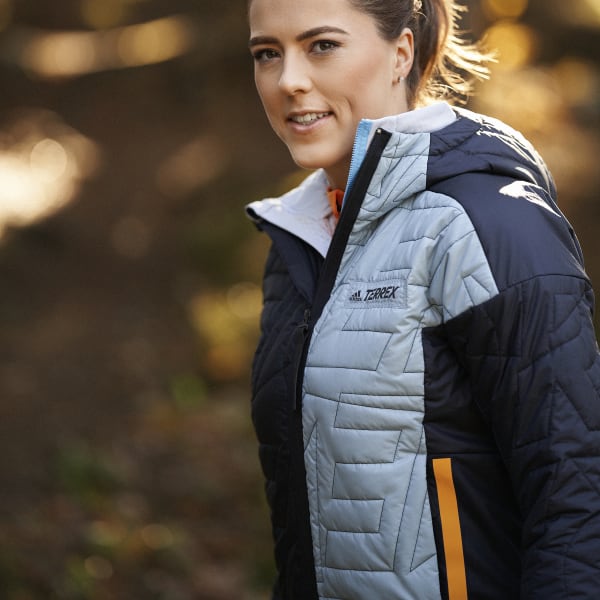 Zwart Terrex MYSHELTER PrimaLoft Gewatteerd Capuchonjack AW038
