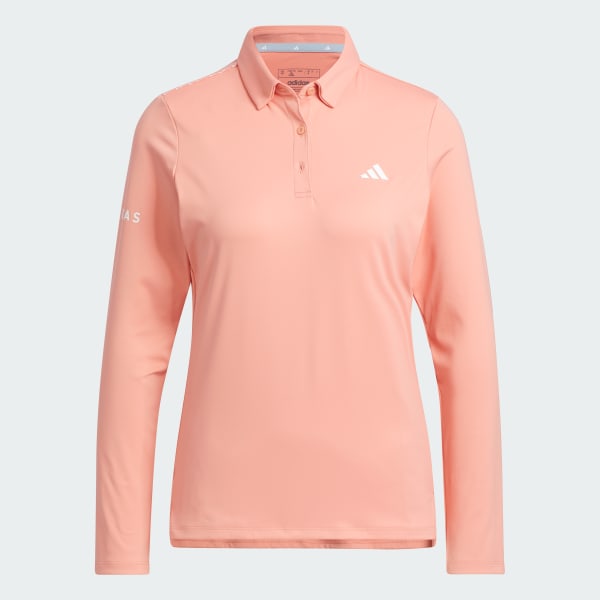 adidas AEROREADY Big Badge of Sport Long Sleeve Polo Shirt Red