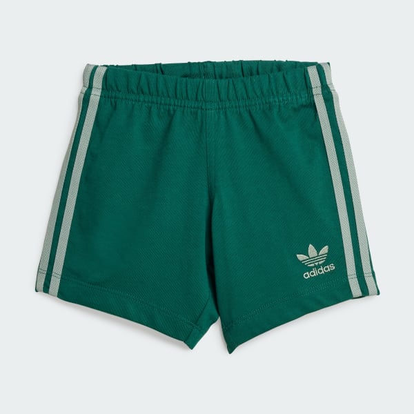 Green Shorts Tee Set Kids