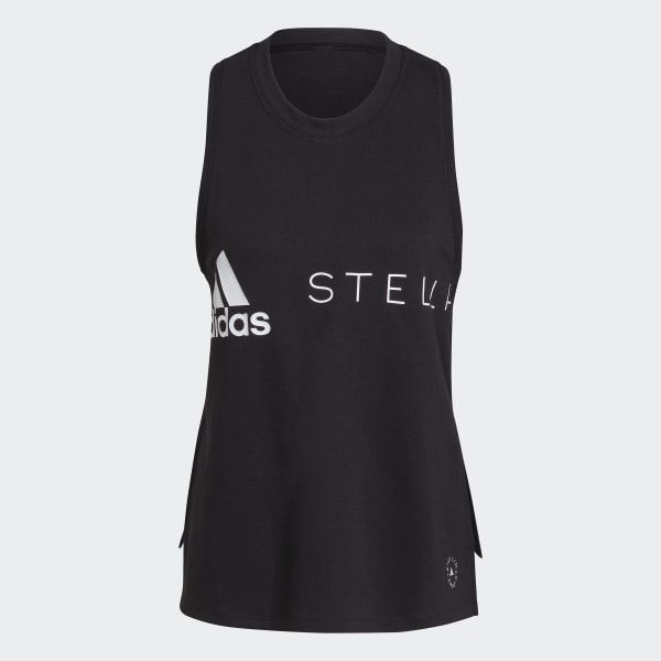 Negro Camiseta sin mangas adidas by Stella McCartney Sportswear Logo