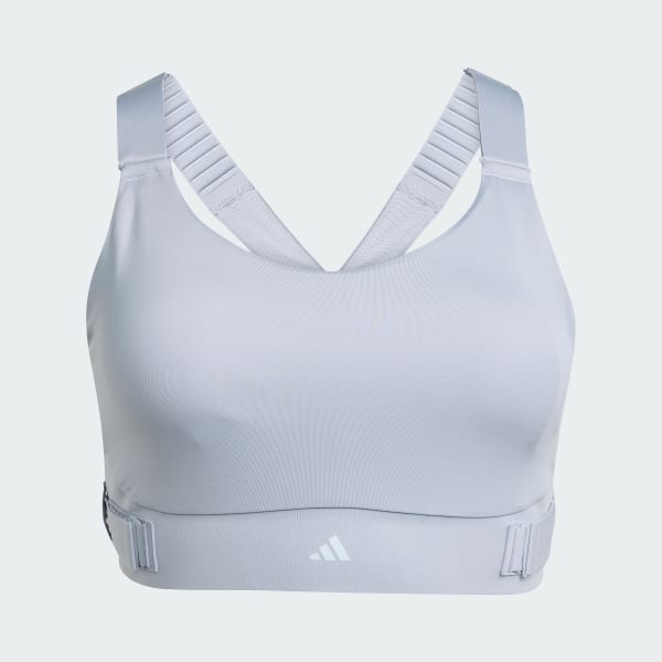 Grey FastImpact Luxe Run High-Support Bra