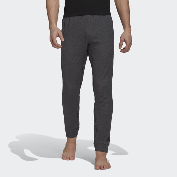 Preto Calças 7/8 em Fleece Quente AEROREADY para Ioga