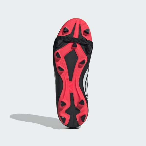 Negro Tacos de Fútbol PREDATOR CLUB con Lengüeta Plegable y Agujetas Elásticas para Terreno Firme / Multiterreno para Niños