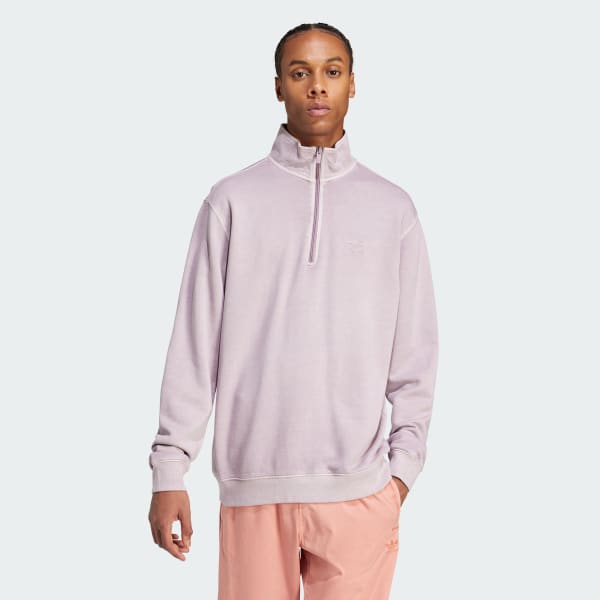 Trefoil Essentials Dye Half Zip Sweatshirt