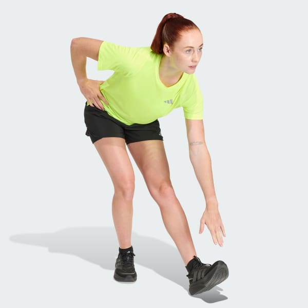 イエロー adi365 ブリーズ ランニング Tシャツ