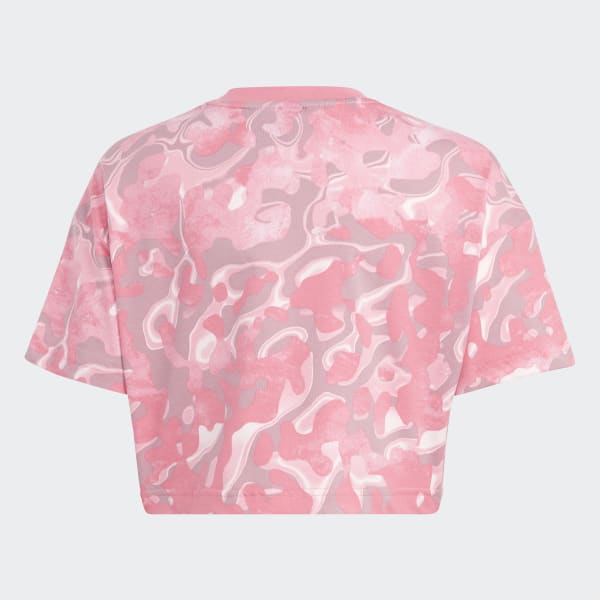 Rosa Camiseta Algodão Estampada Future Icons Kids