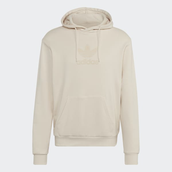 Adidas trefoil hoodie mist clearance sun