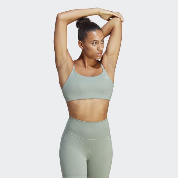 adidas Yoga Studio Luxe Light-Support Bra - Green | adidas Canada