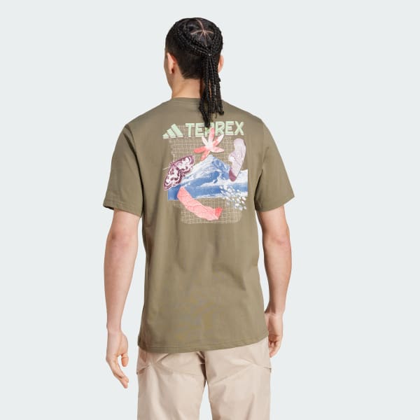Verde Camiseta Estampada Terrex Exploration