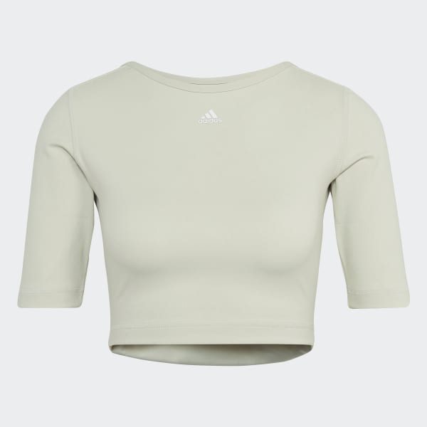 Bezowy AEROREADY Studio Open-Back Top