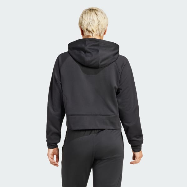 Μαύρο AEROREADY Game and Go Full-Zip Hooded Fleece Jacket