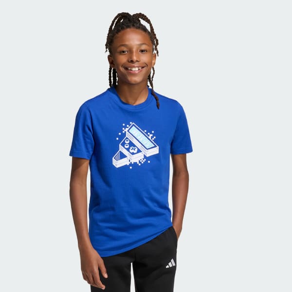 Azul CAMISETA ESTAMPADA JOGOS INFANTIL