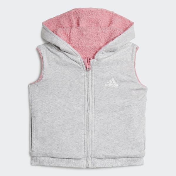 adidas Reversible Teddy Fleece Vest - Pink | Free Shipping with