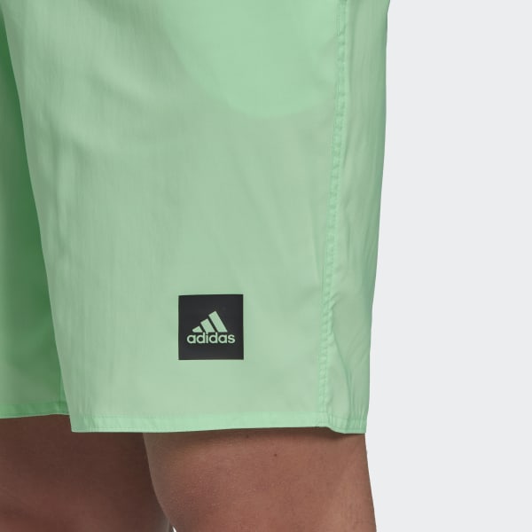 Verde Shorts de Natación Color Sólido Largo Clásico  Z4546