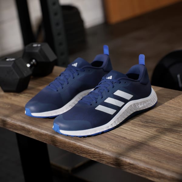Adidas navy blue training shoes clearance