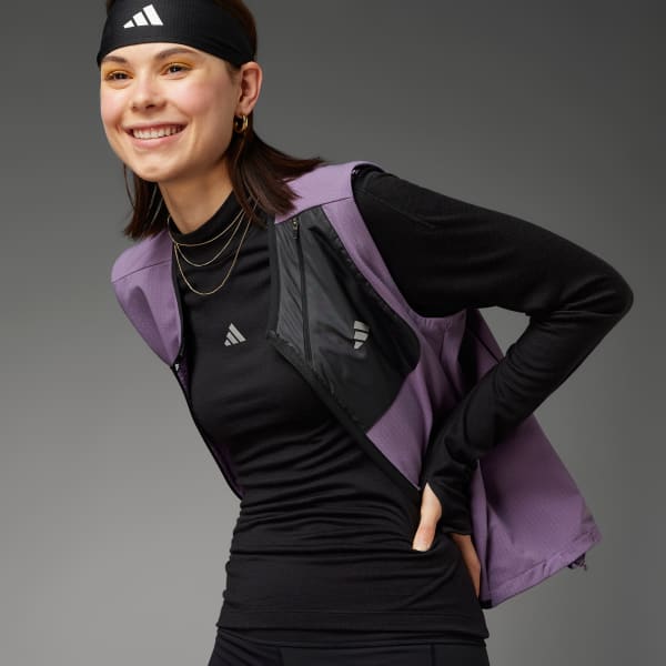Negro Playera Ultimate Runner Conquer the Elements Lana Merino Manga Larga