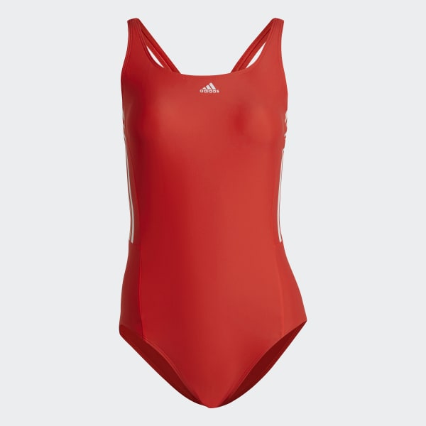 Traje de natación Mid 3 Tiras - Rojo adidas | adidas Peru