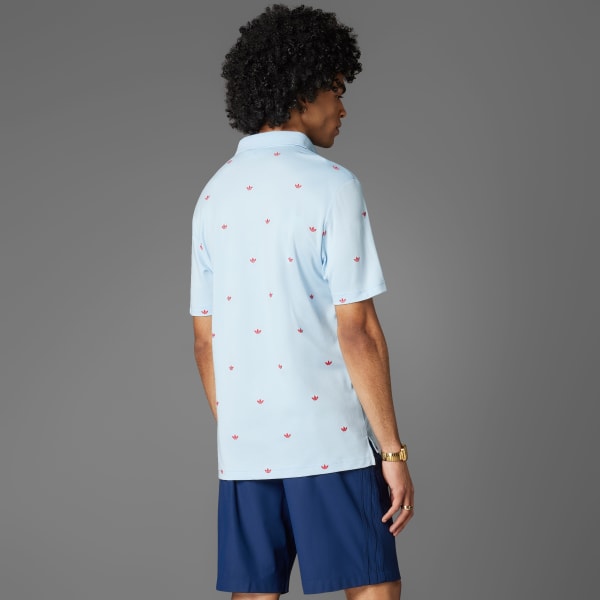 Blue Originals Printed Trefoil Polo Shirt