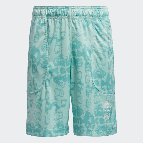 turquoise adidas shorts