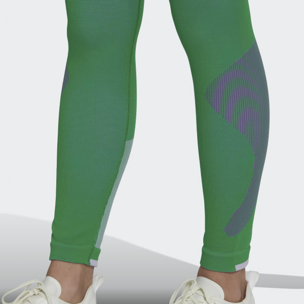 Groen adidas by Stella McCartney TrueStrength Naadloze Training Legging