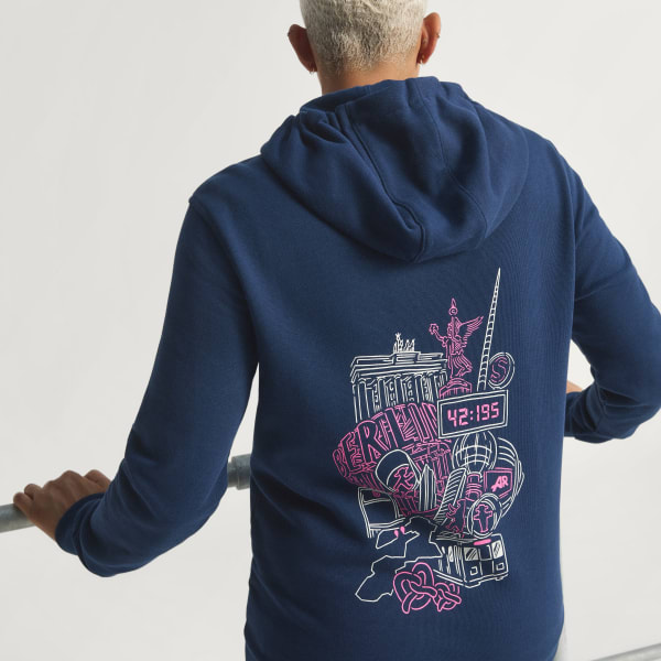 Azul Camisola com Capuz City BMW Berlin-Marathon 2025