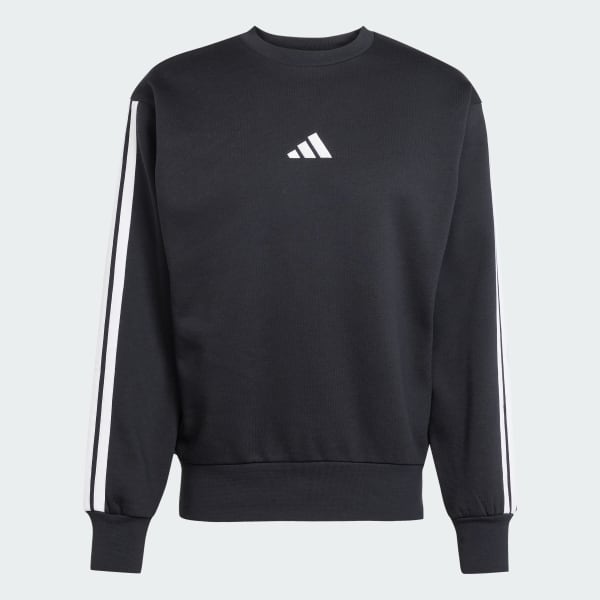 スウェット・トレーナー 3-STRIPES SWEATSHIRT Adidas Men's 3-Stripe Primegreen Crew Neck Pullover