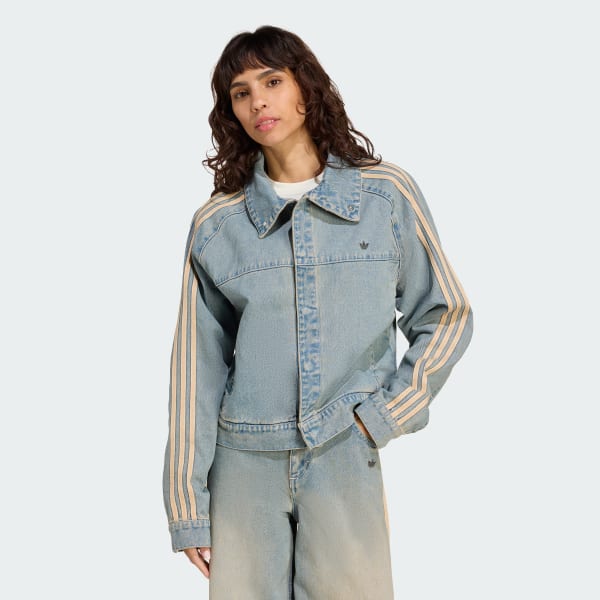 adidas Premium Essentials Denim Jacket - Blue | Free Shipping with