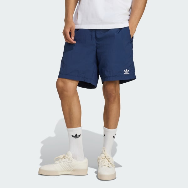 ハーフ・ショートパンツ ADIDAS Trefoil Logo Woven Shorts 4FK1478 adidas Trefoil Essentials Woven Shorts - Blue | Free