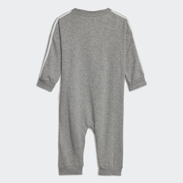 Grey Essentials 3-Stripes French Terry Bodysuit
