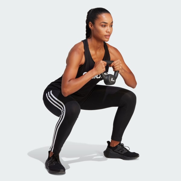 adidas Women's Training Essentials Loose Logo Tank Top - Black adidas US